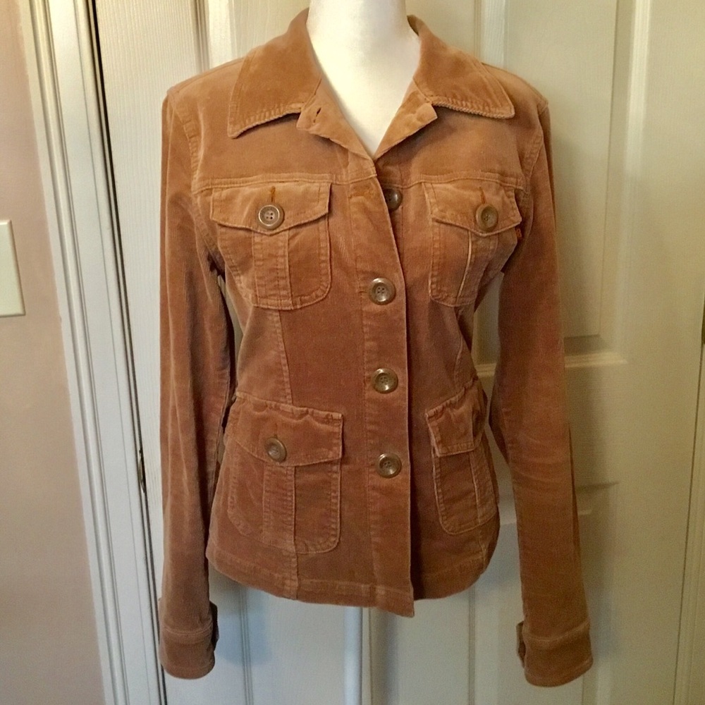 Plugg Soft Brown Corduroy Jacket - Size M